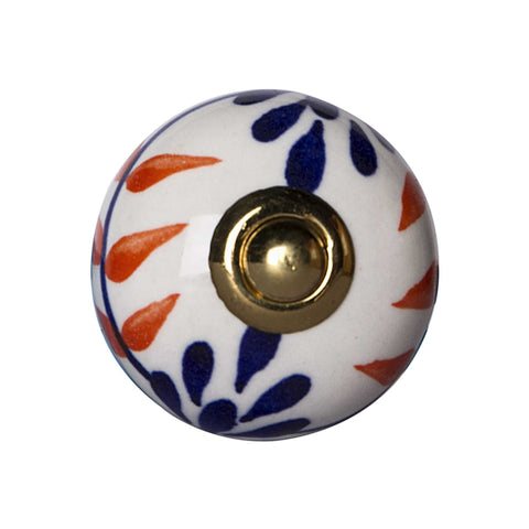 Image of 1.5" x 1.5" x 1.5" Ceramic/Metal Multicolor 12 Pack Knob