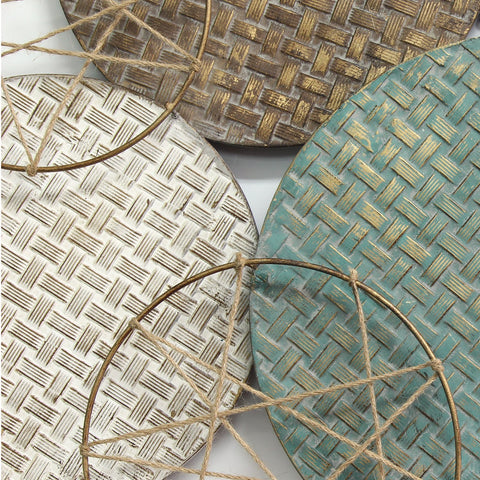 Image of Textured Metal Plate Wall Decor