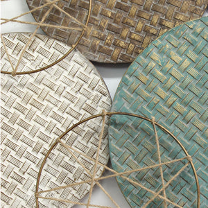 Textured Metal Plate Wall Decor