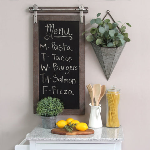 Image of Farmhouse Metal Chalkboard Wall Decor