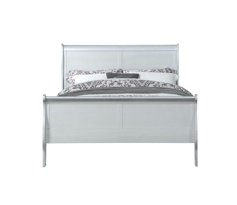 Image of 62" X 90" X 47" Platinum Wood Queen Bed