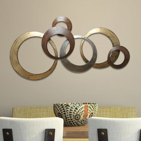 Image of Multi-Metallic Ring Wall Decor