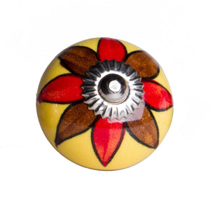 1.5" x 1.5" x 1.5" Ceramic/Metal Multicolor 12 Pack Knob