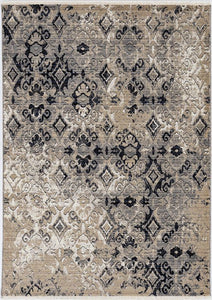 63" X 91" Ivory or Beige Polypropylene Rug