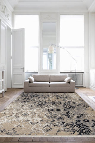 Image of 63" X 91" Ivory or Beige Polypropylene Rug