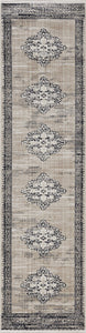 63" X 91" Sand or Charcoal Polypropylene Rug