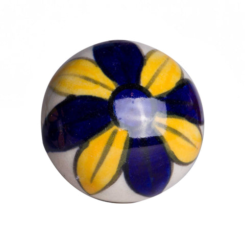 Image of 1.5" x 1.5" x 1.5" Ceramic/Metal Multicolor 12 Pack Knob