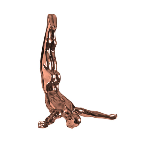 Image of 6.5" x 2.5" x 6.5" Bronze Diver - Wall Art