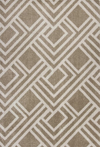 91" X 130" Beige Polypropelene Rug