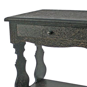 14" x 28" x 29" Black, 1 Drawer, Vintage, Wooden - Accent Table