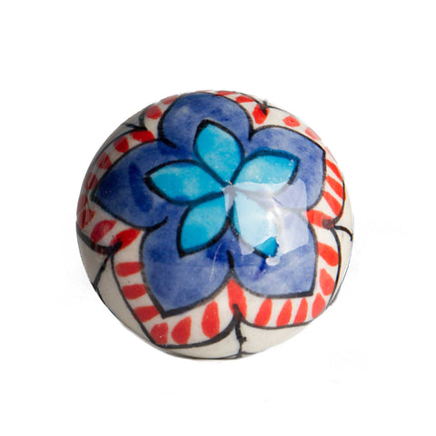 Image of 1.5" x 1.5" x 1.5" Ceramic/Metal Multicolor 12 Pack Knob