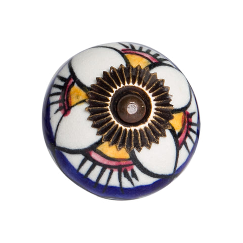 Image of 1.5" x 1.5" x 1.5" Ceramic/Metal Multicolor 12 Pack Knob