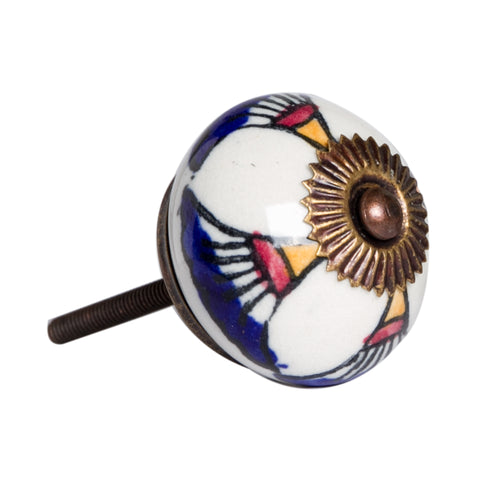 Image of 1.5" x 1.5" x 1.5" Ceramic/Metal Multicolor 12 Pack Knob