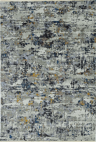 Image of 47" X 65" Grey Polyester Rug