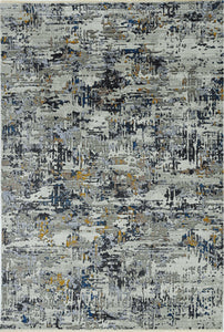 47" X 65" Grey Polyester Rug