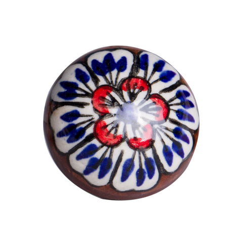 Image of 1.5" x 1.5" x 1.5" Ceramic/Metal Multicolor 8 Pack Knob