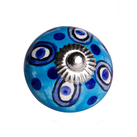 Image of 1.5" x 1.5" x 1.5" Ceramic/Metal Multicolor 8 Pack Knob