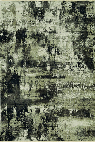 Image of 47" X 65" Ivory or Charcoal Polyester Rug