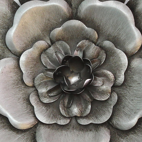 Image of Alluring Silver Metal Wall Flowers