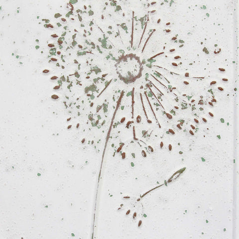 Image of Floral Dandelion Metal Panel Wall Decor