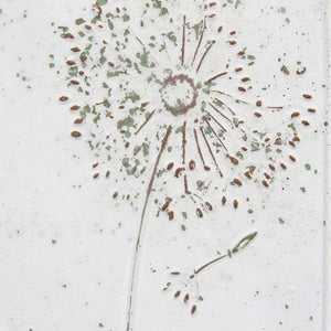 Floral Dandelion Metal Panel Wall Decor