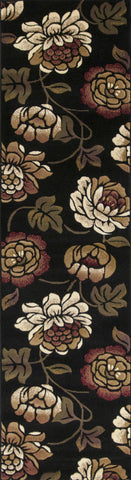 Image of 63" X 91" Black Polypropelene Rug