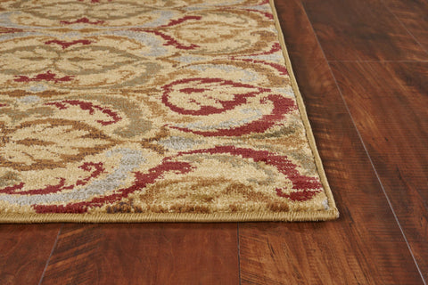 Image of 63" X 91" Gold Polypropylene Rug