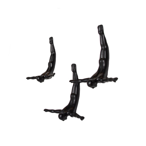 Image of 6.5" x 2.5" x 6.5" Wall Diver - Black 3-Pack