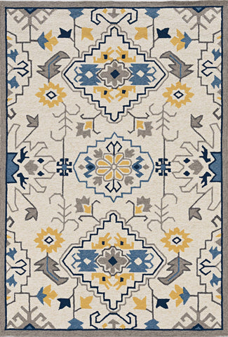 Image of 39" X 63" Ivory Polypropelene Rug