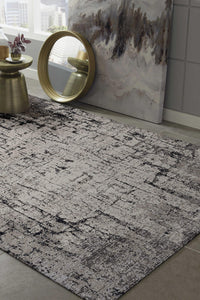 27" X 91" Ivory or Grey Polyester Rug