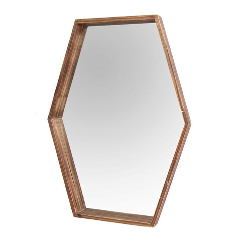 Image of Dark Wood Framed Wall Mirror