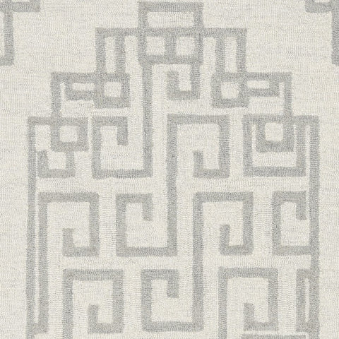 Image of 60" X 84" Ivory Grey Wool Rug