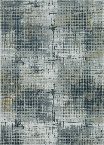 Image of 39" X 55" Grey Polypropylene and Polyester Rug