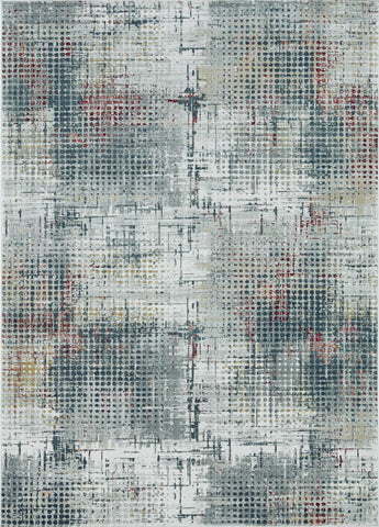 Image of 39" X 55" Grey or Brick Polypropylene and Polyester Rug