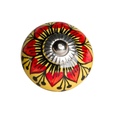 Image of 1.5" x 1.5" x 1.5" Ceramic/Metal Multicolor 8 Pack Knob