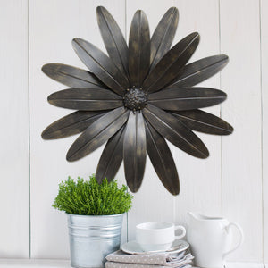 Gold Industrial Flower Metal Wall Decor