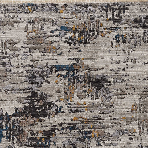 Image of 63" X 91" Grey Polyester Rug