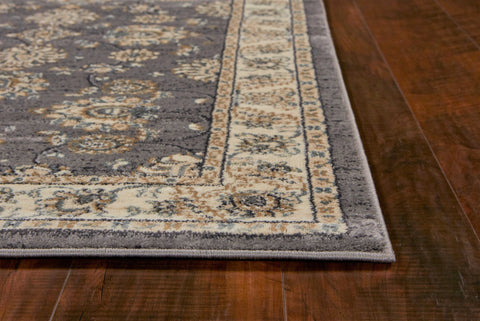 Image of 7 x 9 Polypropylene Grey or Ivory Area Rug