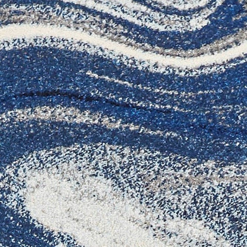 Image of 79" X 114" Blue Polypropelene Rug