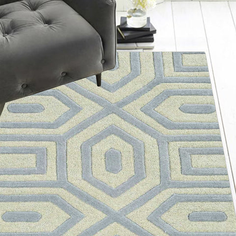 Image of 2 x 7 Runner Wool Grey Area Rug