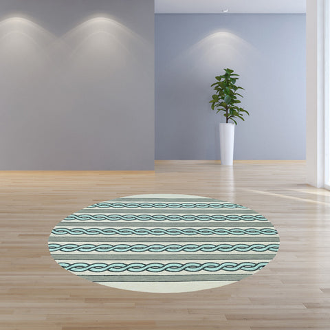 Image of 7 Ft Round UV treated Polypropylene Ivory or Spa Area Rug