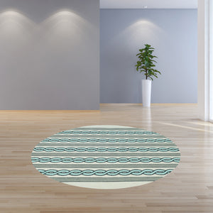 7 Ft Round UV treated Polypropylene Ivory or Spa Area Rug