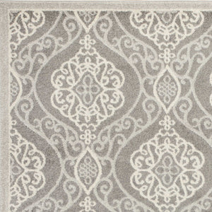 5 x 7 UV treated Polypropylene Silver Area Rug