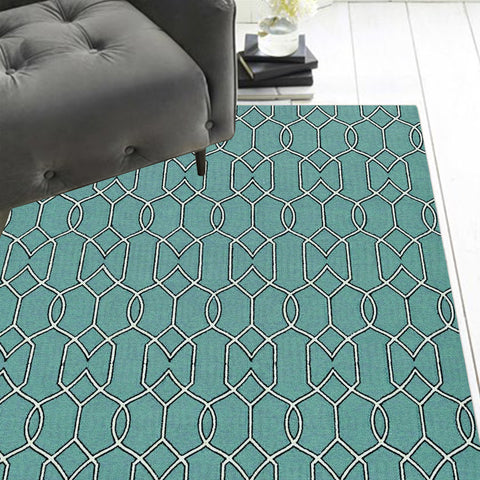 Image of 7 Ft Square UV treated Polypropylene Spa Area Rug