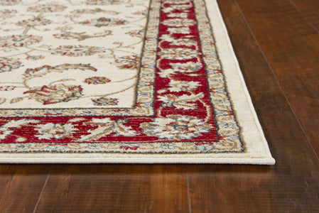 5 x 7 Polypropylene Ivory or Red Area Rug