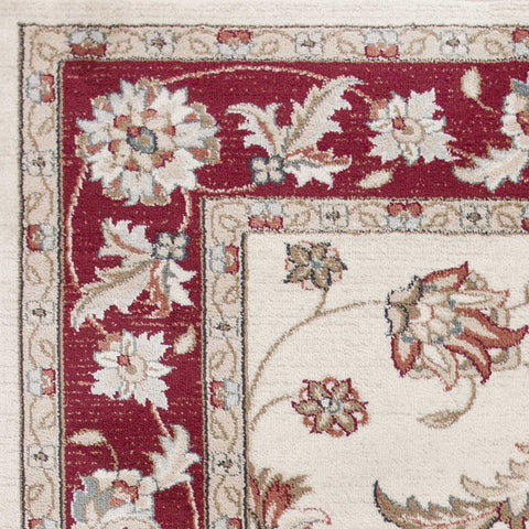 Image of 5 x 7 Polypropylene Ivory or Red Area Rug