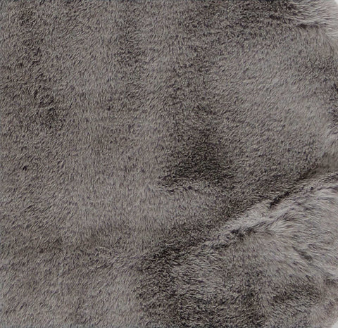 Image of Luxe Faux Rabbit Fur Rectangular Rug 5 x 8 - Grey