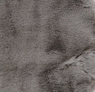 Luxe Faux Rabbit Fur Rectangular Rug 5 x 8 - Grey