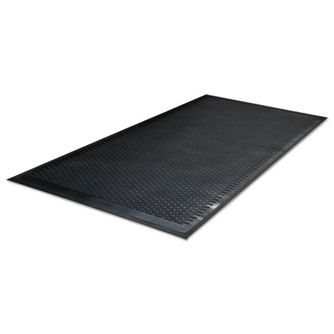 Image of Clean Step Outdoor Rubber Scraper Mat, Polypropylene, 36 X 60, Black