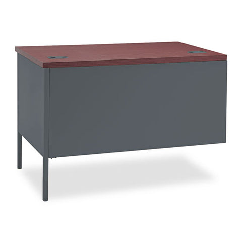 Image of Metro Classic Series Workstation Return, Right, 42w X 24d, Mahogany/charcoal